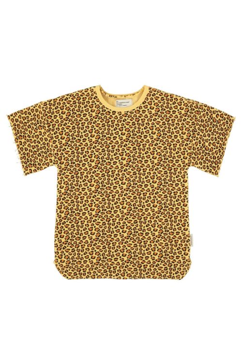  (Piupiuchick - t-shirt dress  mustard ani) - La Gamba Rossa Kortrijk
